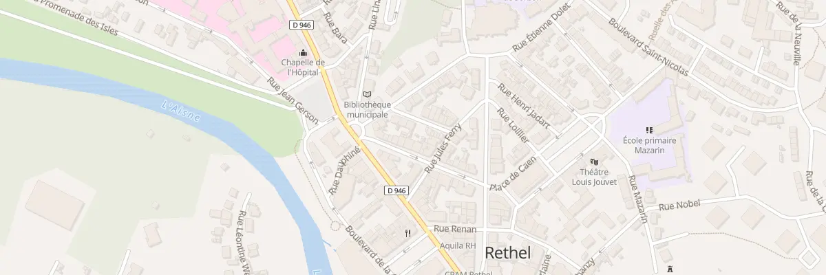 Plan du 12 Rue Boucher de Perthes à Rethel