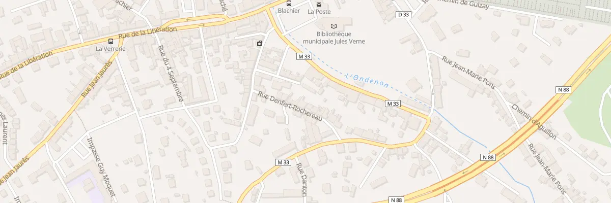 Plan du 11 Rue Denfert-rochereau à La Ricamarie
