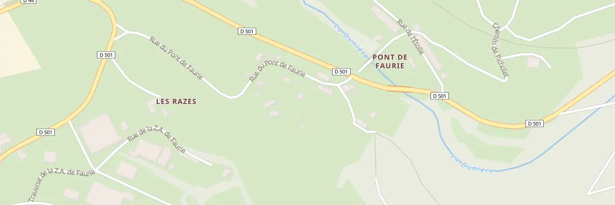 Plan du 311 Rue du Pont de Faurie à Dunières