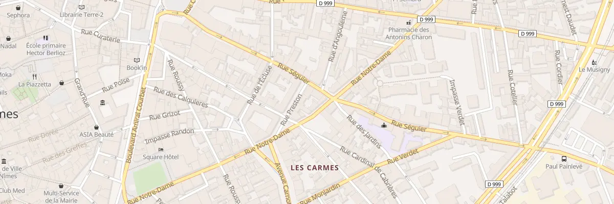 Plan du 27 Rue Notre Dame à Nîmes