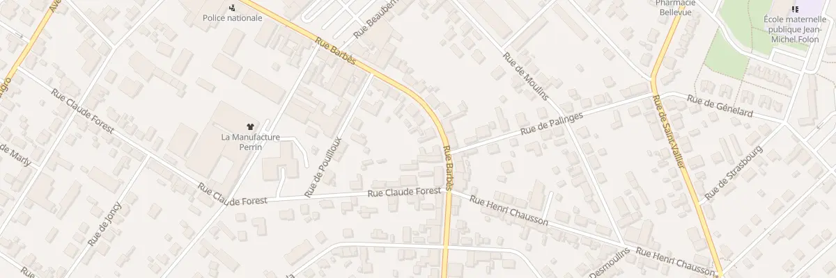 Plan du 38 Rue Barbes à Montceau-les-Mines
