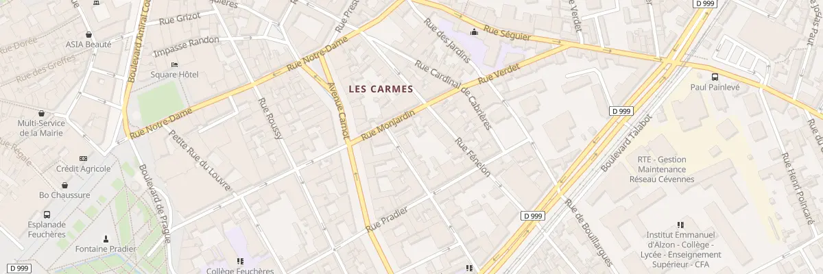 Plan du 1B Rue Turgot à Nîmes
