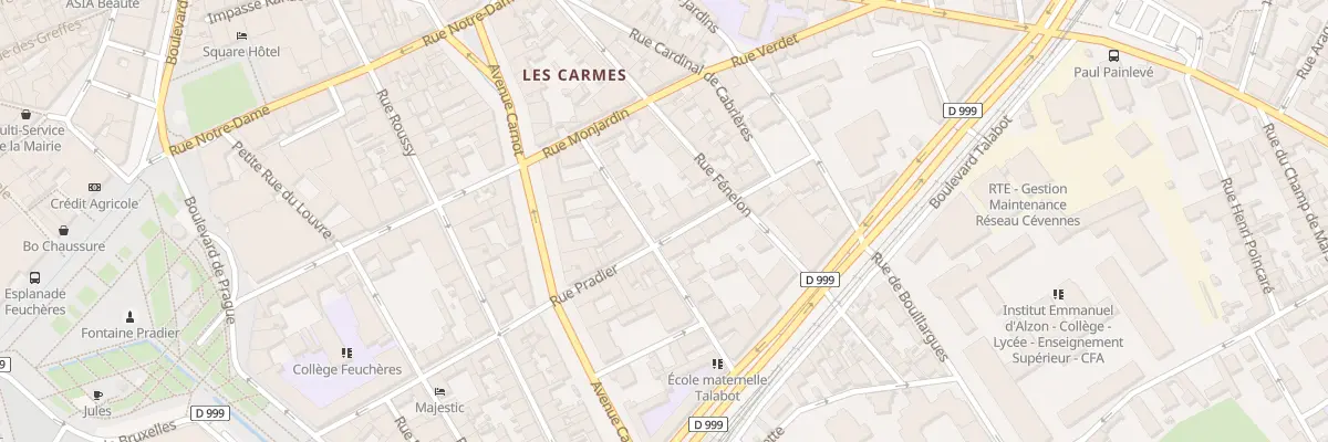 Plan du 13 Rue Pradier à Nîmes