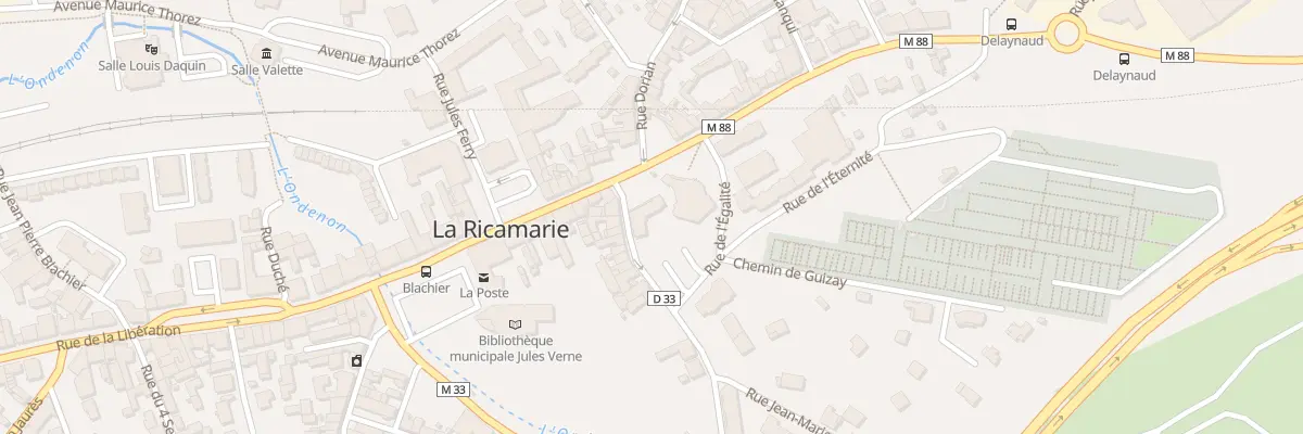 Plan du 3 Rue Paul Langevin à La Ricamarie