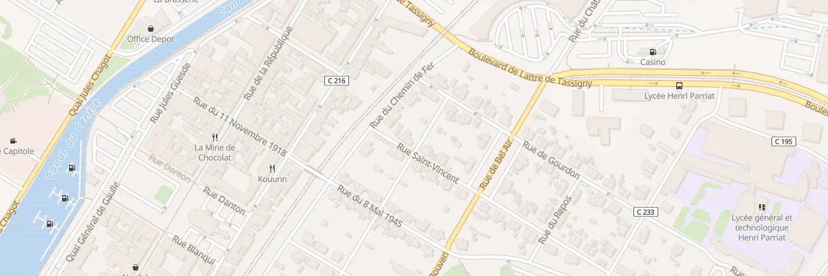 Plan du 3 Rue Saint-vincent à Montceau-les-Mines