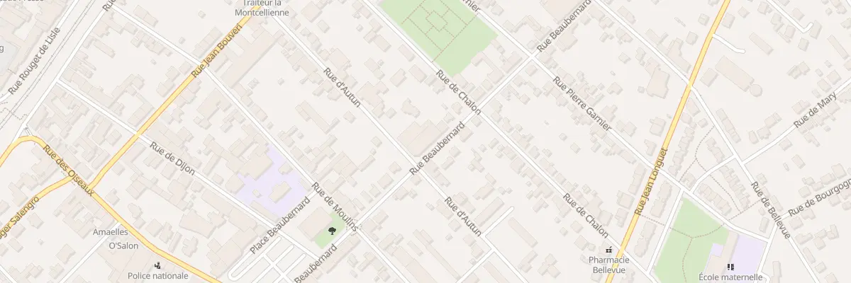 Plan du 28 Rue Beaubernard à Montceau-les-Mines