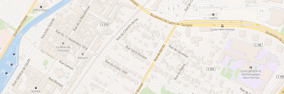 Plan du 9 Rue Saint-Vincent à Montceau-les-Mines