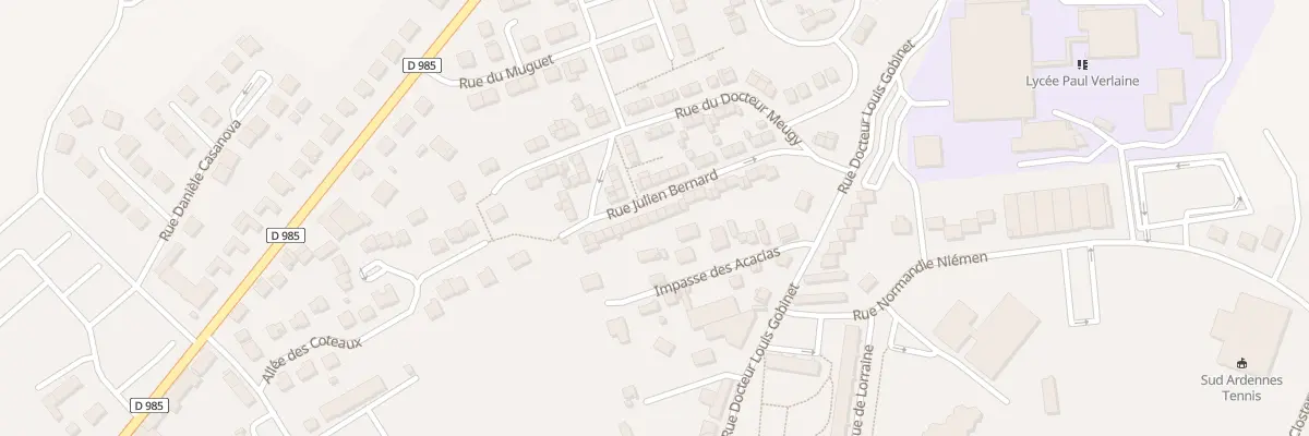 Plan du 17 Rue Julien Bernard à Rethel