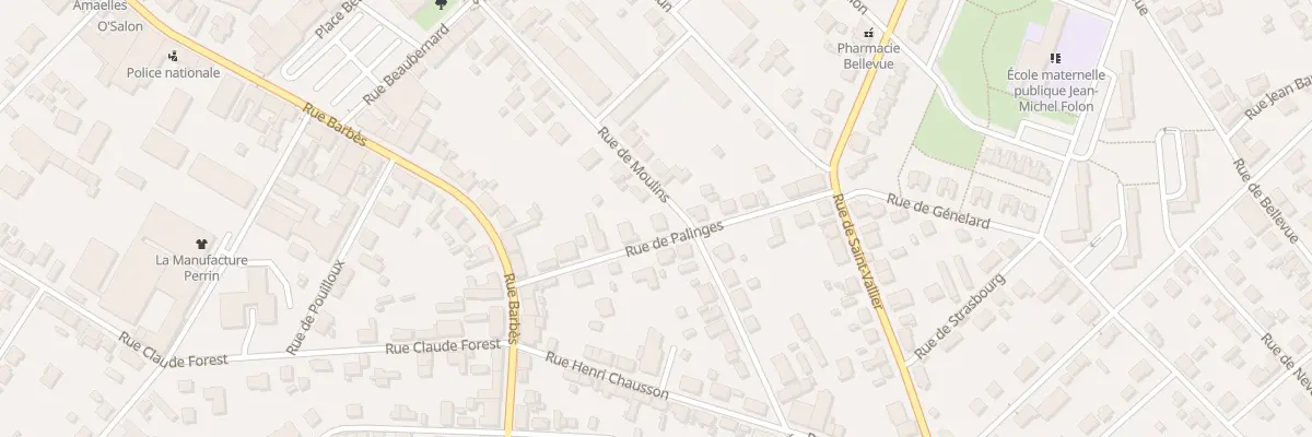 Plan du 12 Rue de Palinges à Montceau-les-Mines