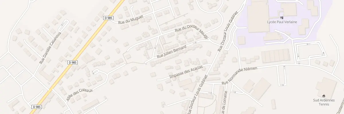 Plan du 15 Rue Julien Bernard à Rethel