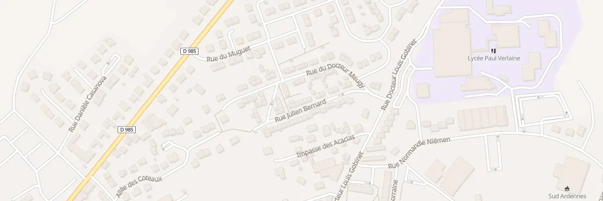 Plan du 18 Rue Julien Bernard à Rethel