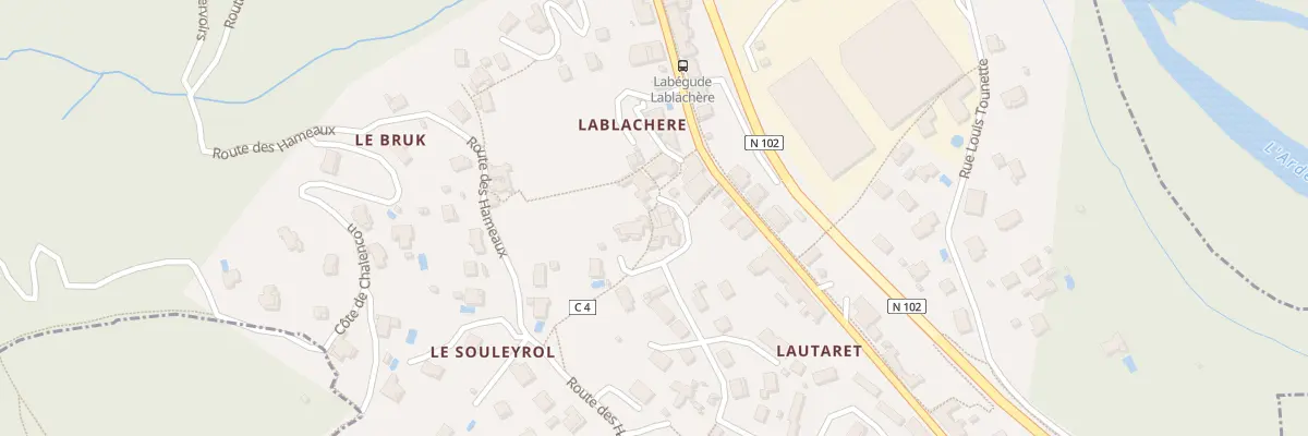 Plan du 5212 Lablachere à Labégude