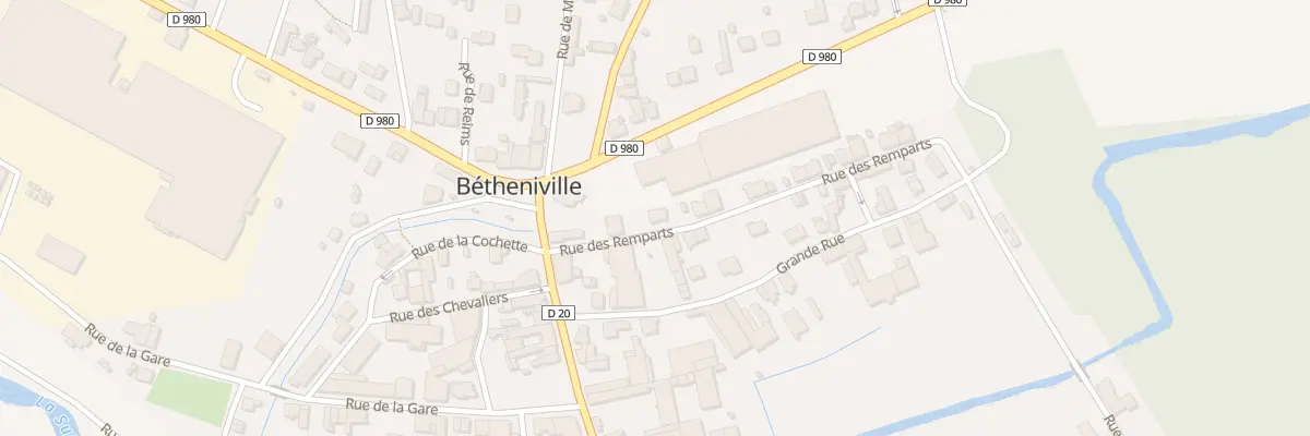 Plan de la Rue des Remparts à Bétheniville
