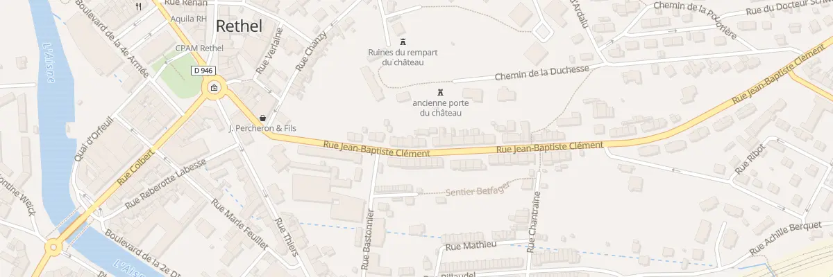Plan du 19 Rue Jean-baptiste Clément à Rethel
