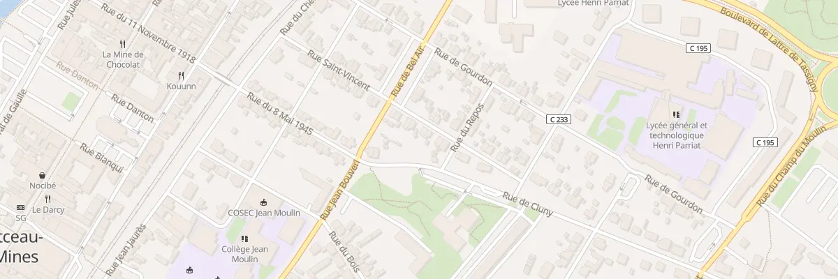 Plan du 30 Rue Saint-Vincent à Montceau-les-Mines