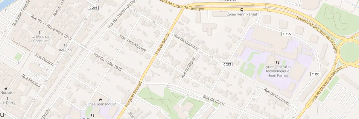 Plan du 15 Rue Saint-vincent à Montceau-les-Mines