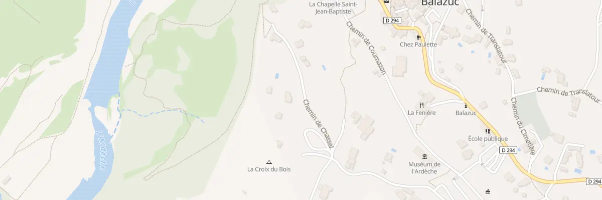 Plan du 6159 Chammaux à Balazuc