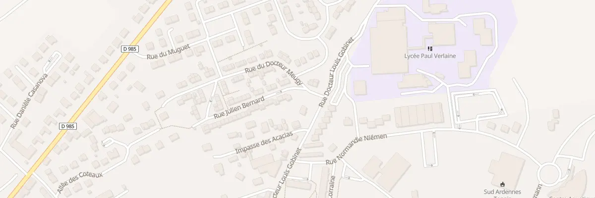 Plan du 1 Rue Julien Bernard à Rethel