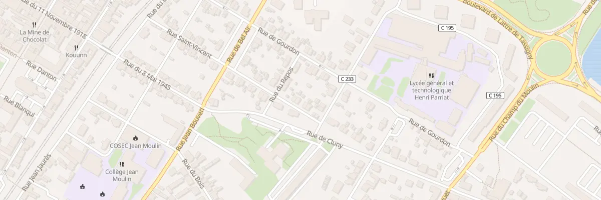 Plan du 19 Rue Saint-vincent à Montceau-les-Mines