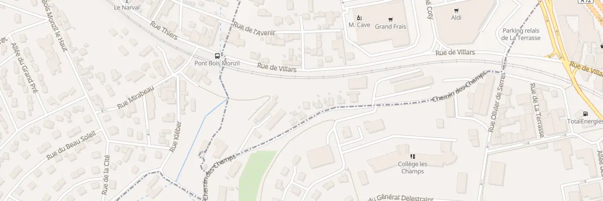 Plan du 38 Che des Champs à Saint-Priest-en-Jarez