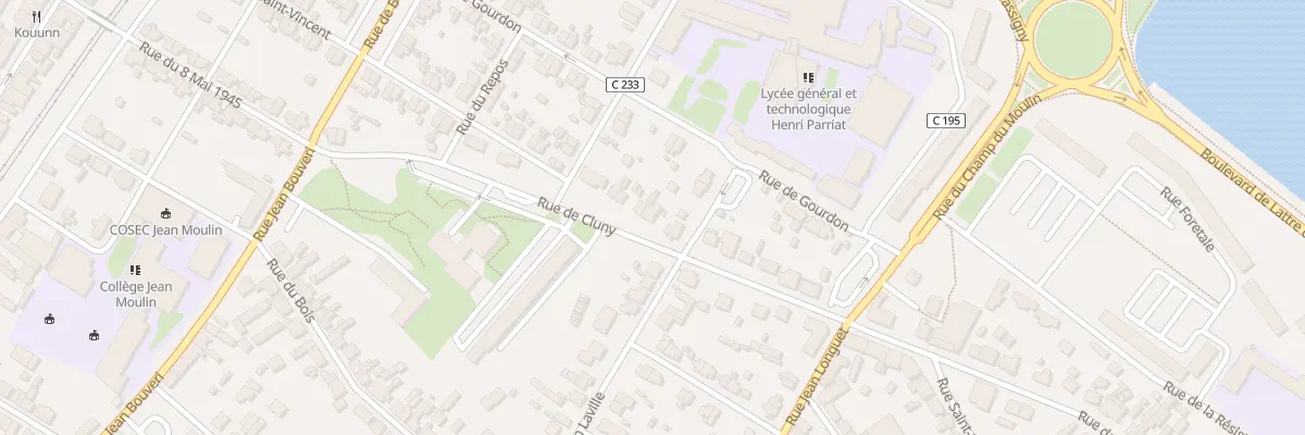 Plan du 17 Rue de Cluny à Montceau-les-Mines