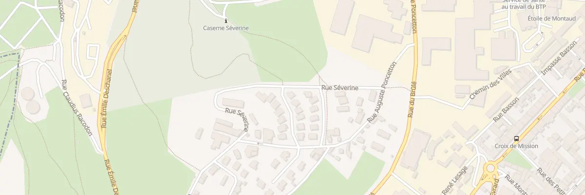 Plan du 1 Rue Henri Simon Faure à Saint-Étienne
