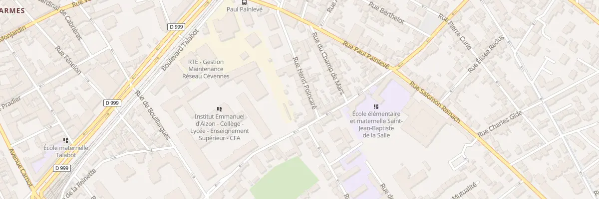 Plan du 12 Rue Henri Poincaré à Nîmes