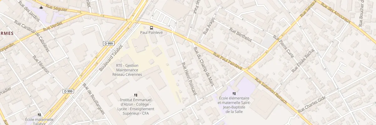 Plan du 3 Rue Henri Poincaré à Nîmes