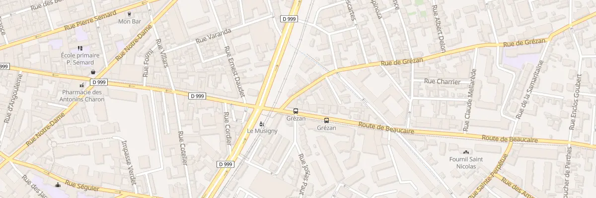 Plan du 6 Rue de Grézan à Nîmes