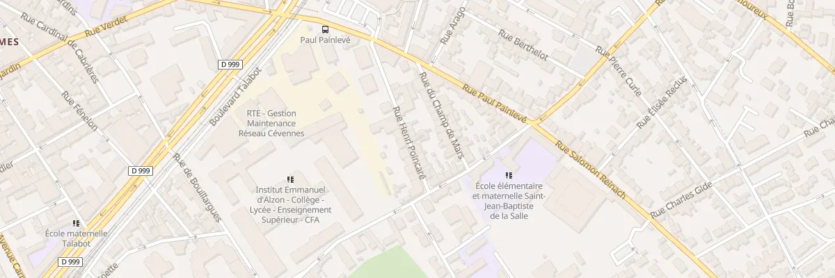 Plan du 9 Rue Henri Poincaré à Nîmes
