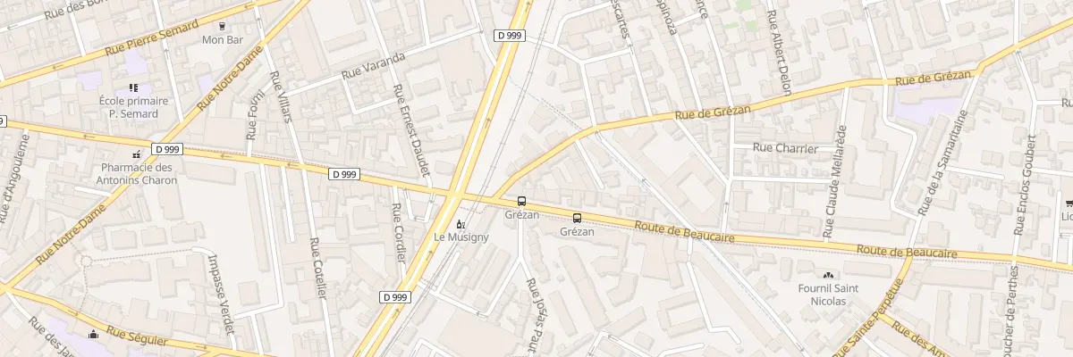 Plan du 8 Rue de Grézan à Nîmes