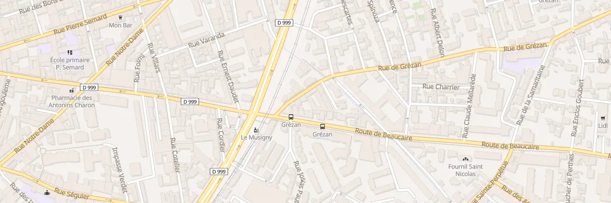 Plan du 10 Rue de Grézan à Nîmes