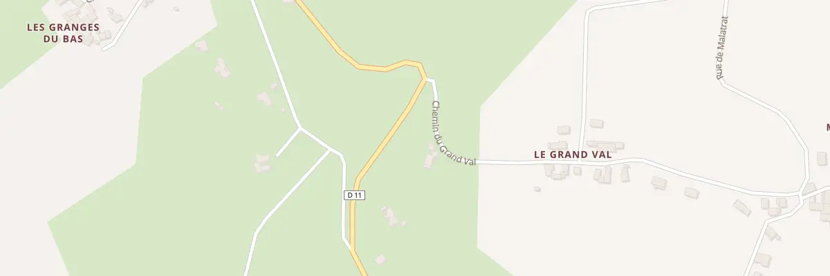 Plan du 72 Che du Grand Val à Aveizieux