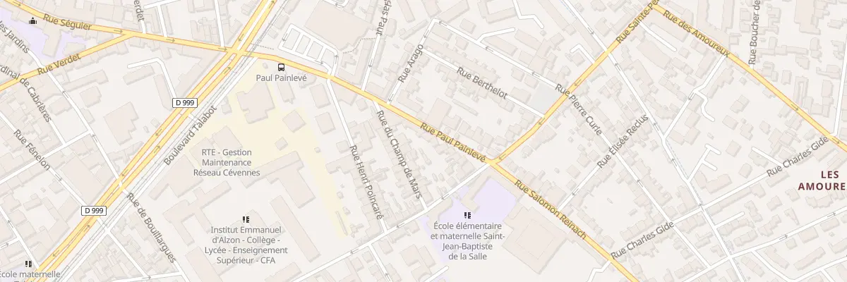 Plan du 16 Rue Paul Painleve à Nîmes