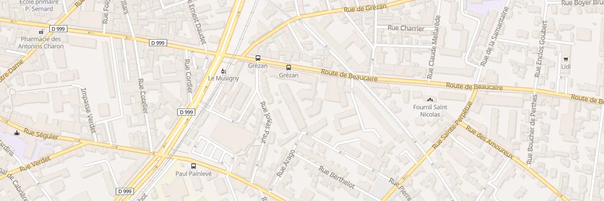 Plan du 13 Rue Arago à Nîmes
