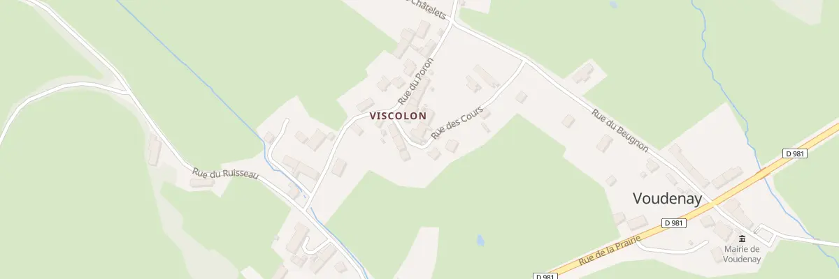 Plan du 10 Rue des Cours à Voudenay