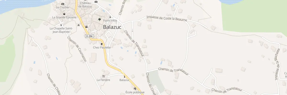 Plan du 135 Che de Translatour à Balazuc