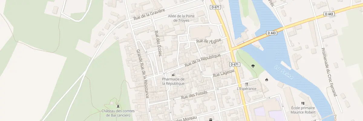 Plan du 22 Rue De La Republique à Bar-sur-Seine