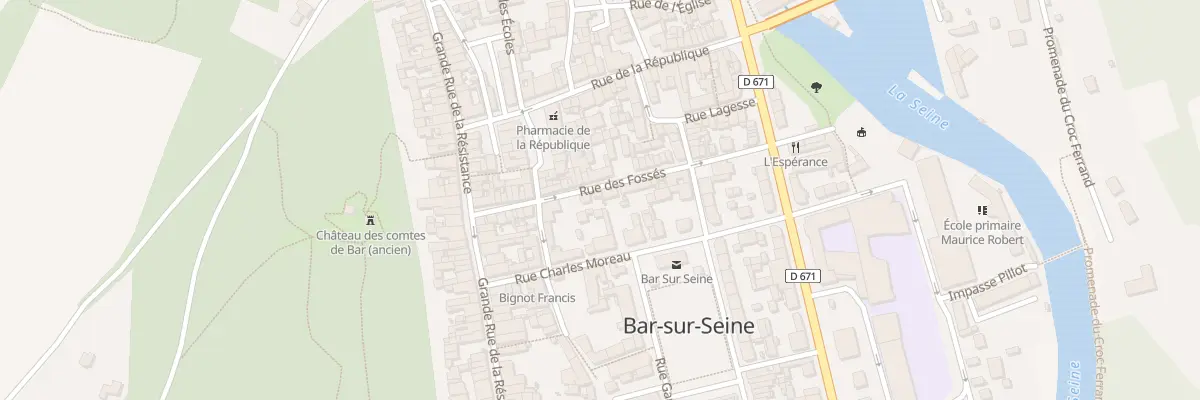 Plan du 11 Rue Des Fosses à Bar-sur-Seine