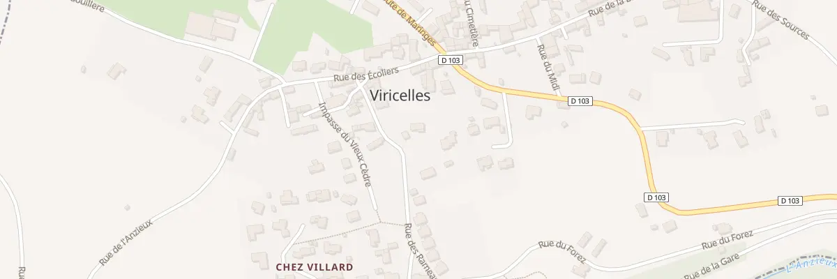 Plan du 93 Rue des Rameaux à Viricelles