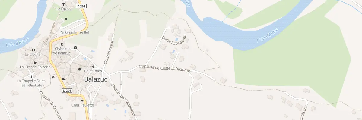 Plan du 193 Imp de Coste la Beaume à Balazuc