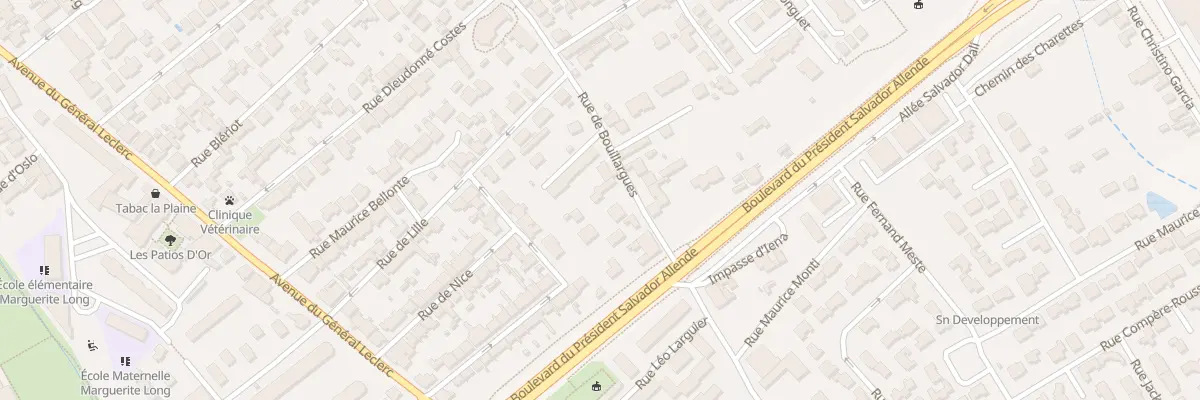 Plan du 876 Rue de Bouillargues à Nîmes