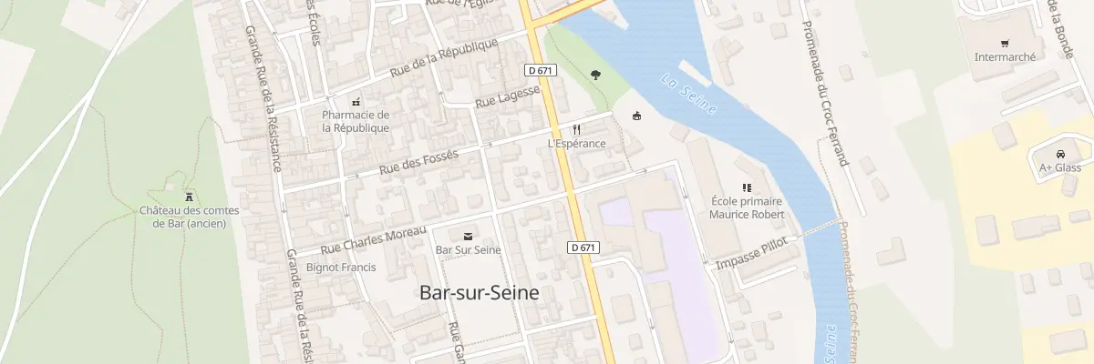 Plan du 43 Av Du Professeur Paul Portier à Bar-sur-Seine