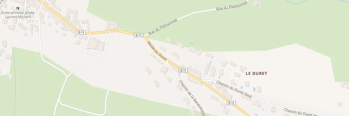 Plan du 1A Rte du Duret à Aveizieux