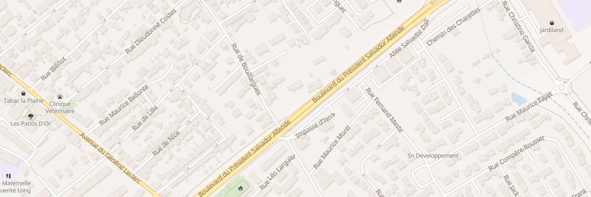 Plan du 931 Rue de Bouillargues à Nîmes