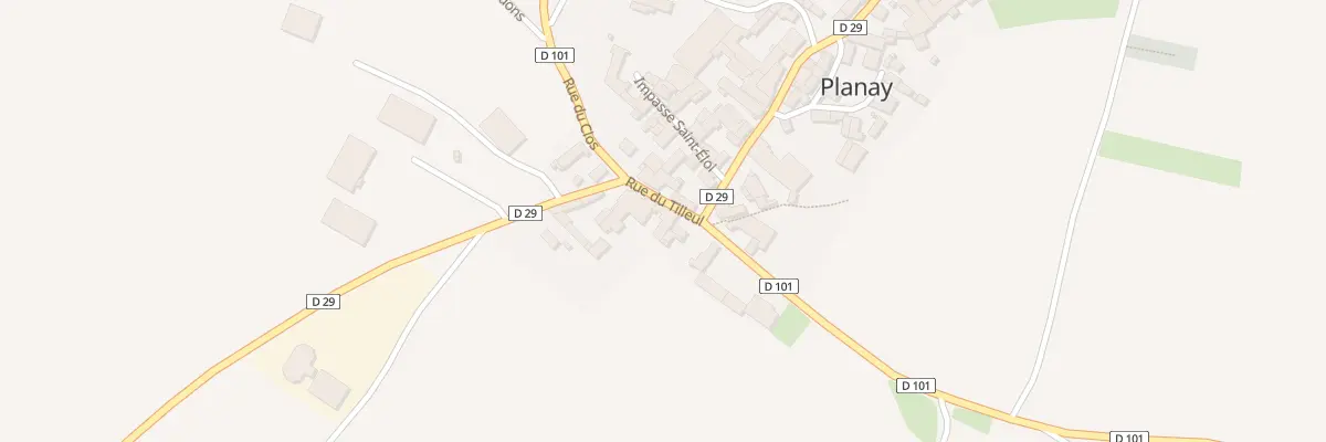 Plan du 2 Rue du Tilleul à Planay