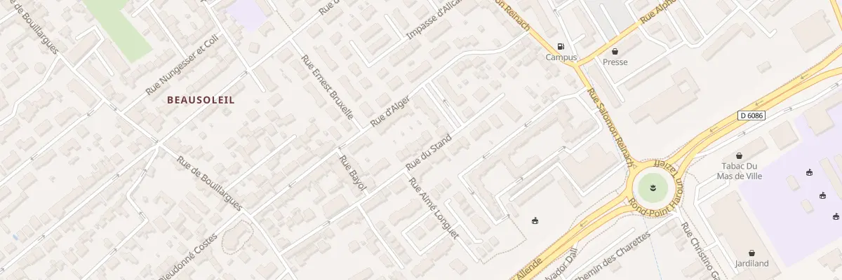 Plan du 25 Rue du Stand à Nîmes