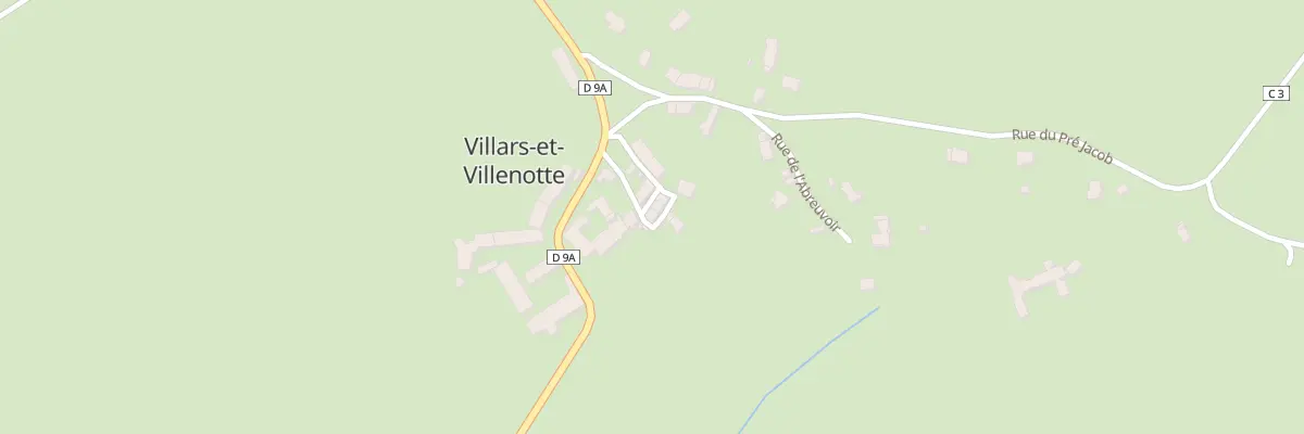 Plan du 2 Rue des Trois Veuves à Villars-et-Villenotte