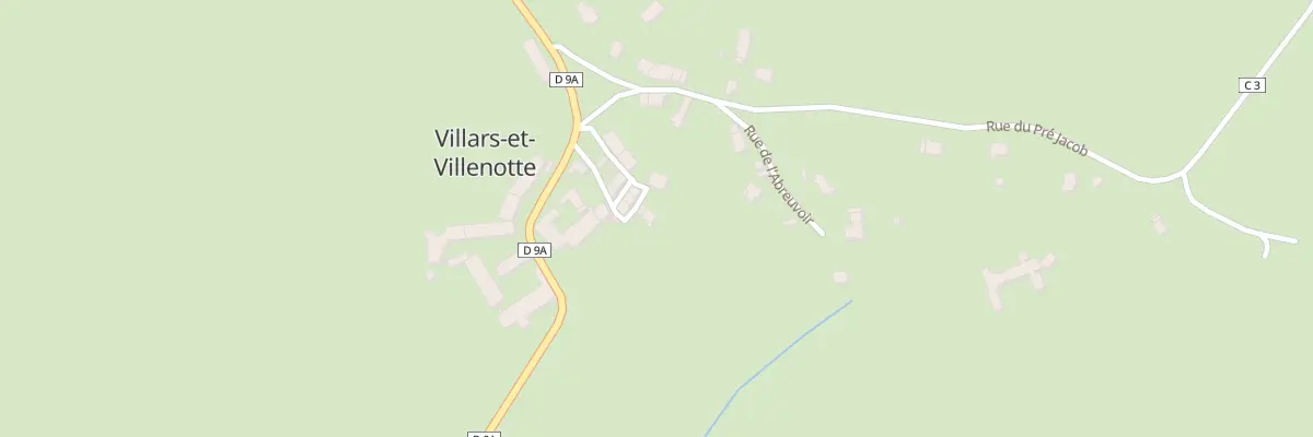 Plan du 2 Rue des Cancans à Villars-et-Villenotte