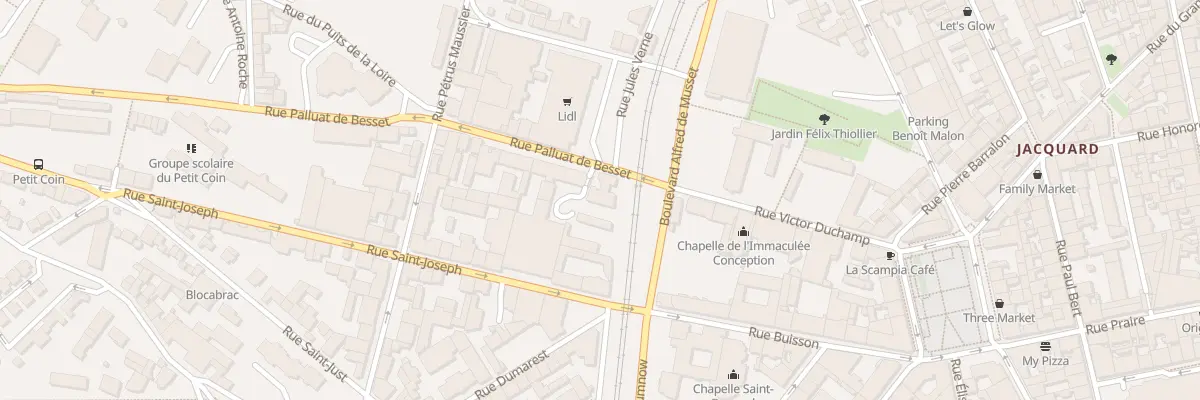 Plan du 3 Rue Palluat de Besset à Saint-Étienne